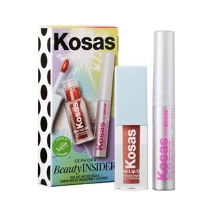 NIB Kosas Wet Lip Oil Gloss & Air Brow Clear Gel Set